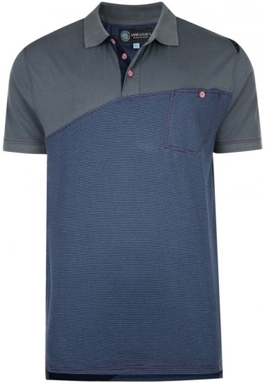 Kam Jeans Raw Contrast Polo - Polo majice - Muške Polo Majice Veliki Brojevi