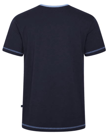 Kam Jeans 5780 Cut And Sew Panel T-Shirt Navy - Majice Kratkih Rukava - Muške Majice Kratkih Rukava Veliki Brojevi 