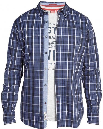 D555 WARWICK Long Sleeve Shirt & T-shirt Combo - Košulje - Muške Košulje Veliki Brojevi