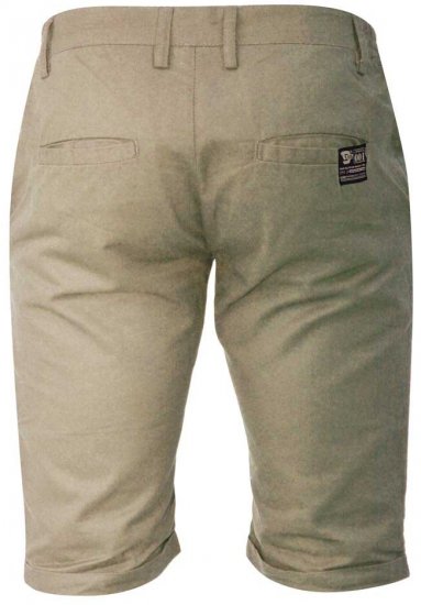 D555 PANAMA Chino Short With Side Elasticated Waist Khaki - Kratke hlače - Muške Kratke Hlače Veliki Brojevi 