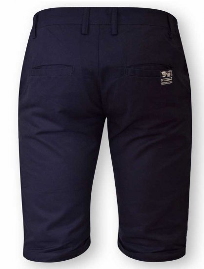 D555 PANAMA Chino Short With Side Elasticated Waist Navy - Kratke hlače - Muške Kratke Hlače Veliki Brojevi 