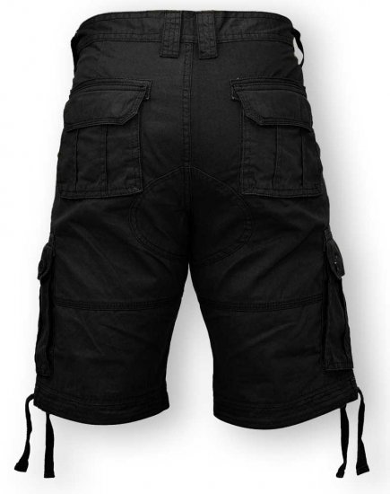D555 Jarrod Cargo Short Black - Kratke hlače - Muške Kratke Hlače Veliki Brojevi 