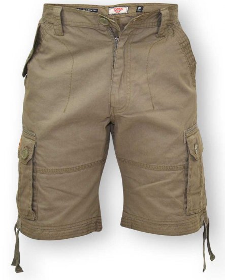 D555 Jarrod Cargo Short Khaki - Kratke hlače - Muške Kratke Hlače Veliki Brojevi 