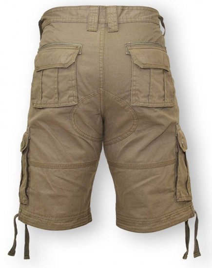 D555 Jarrod Cargo Short Khaki - Kratke hlače - Muške Kratke Hlače Veliki Brojevi 