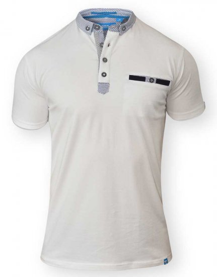 D555 HAYDEN Short Sleeve Polo White - Polo majice - Muške Polo Majice Veliki Brojevi