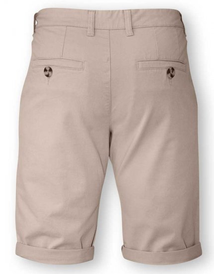 D555 COLTEN Stretch Cotton Chino Short Beige - Kratke hlače - Muške Kratke Hlače Veliki Brojevi 