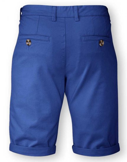 D555 COLTEN Stretch Cotton Chino Shorts Blue - Kratke hlače - Muške Kratke Hlače Veliki Brojevi 