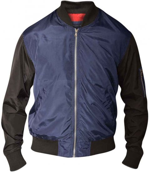 D555 LOUIS Lined Bomber Jacket Navy/Black - Jakne - Muške Jakne Veliki Brojevi