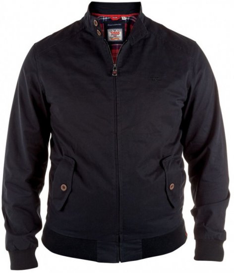 D555 Windsor Cotton Harrington Jacket Black - Jakne - Muške Jakne Veliki Brojevi