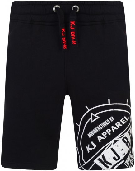 Kam Jeans 302 Fashion Sweat Shorts Black - Sportske hlače & kratke - Muške Trenirke Veliki Brojevi