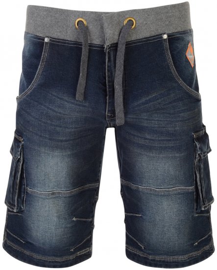 Kam Jeans Dito Denim Shorts Dark Used - Kratke hlače - Muške Kratke Hlače Veliki Brojevi 