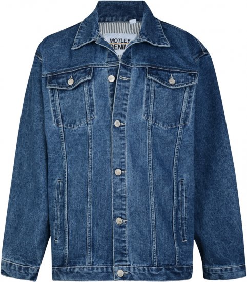 Motley Denim Denim Jacket Blue - Jakne - Muške Jakne Veliki Brojevi