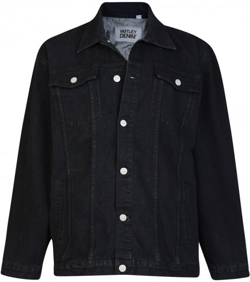 Motley Denim Denim Jacket Black - Jakne - Muške Jakne Veliki Brojevi