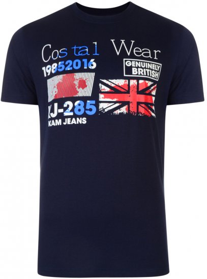 Kam Jeans Costal Wear Tee - Majice Kratkih Rukava - Muške Majice Kratkih Rukava Veliki Brojevi 