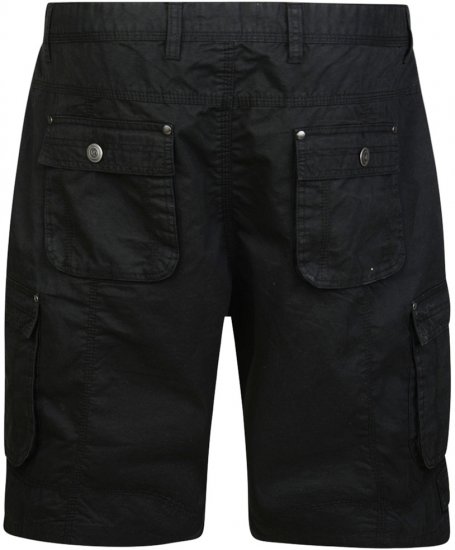 Motley Denim Cargo Shorts Black - Kratke hlače - Muške Kratke Hlače Veliki Brojevi 