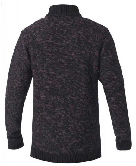 D555 MARSDEN Neck Sweater Black/Red - Puloveri & dukserice - Muške Puloveri & dukserice veliki brojevi