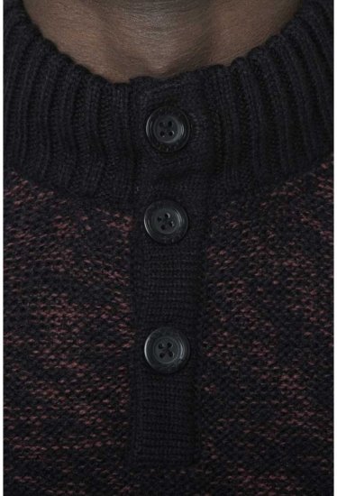 D555 MARSDEN Neck Sweater Black/Red - Puloveri & dukserice - Muške Puloveri & dukserice veliki brojevi