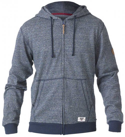 D555 Romney Full Zipper Hoodie Navy - Puloveri & dukserice - Muške Puloveri & dukserice veliki brojevi