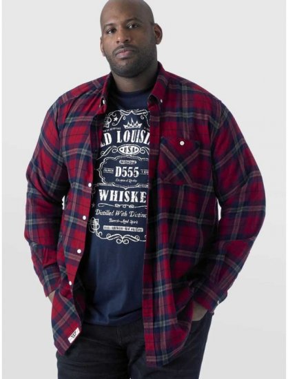 D555 Richard Long Sleeve Shirt & T-shirt Combo - Košulje - Muške Košulje Veliki Brojevi