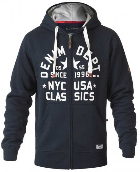 D555 Upton Hoodie Navy - Puloveri & dukserice - Muške Puloveri & dukserice veliki brojevi