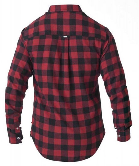 D555 Lawton LS Flannel Shirt Red - Košulje - Muške Košulje Veliki Brojevi