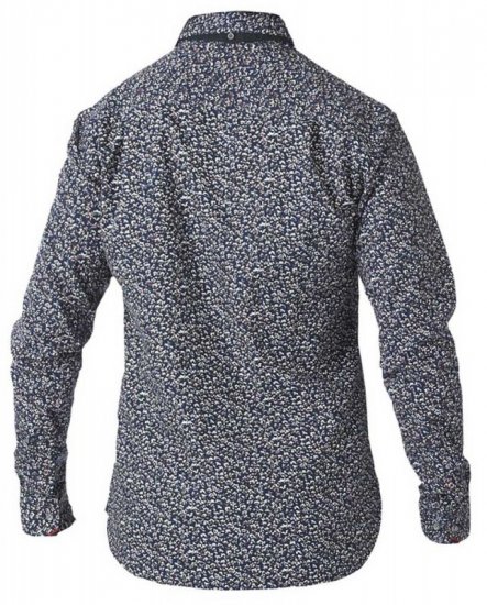 D555 Radcliff LS Printed Shirt Navy - Košulje - Muške Košulje Veliki Brojevi