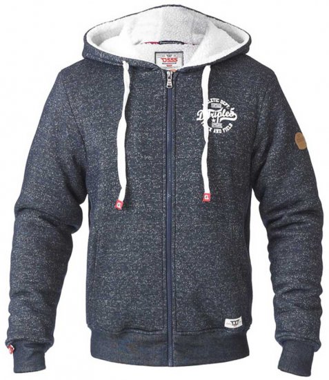 D555 Hulk Fur Lined Zipper Hood Navy - Puloveri & dukserice - Muške Puloveri & dukserice veliki brojevi