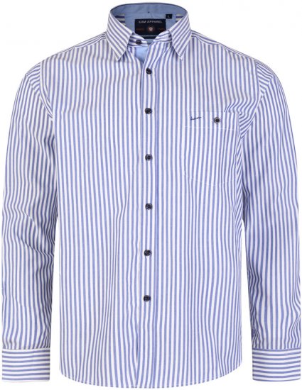 Kam Jeans 6139 Long Sleeve Shirt Blue - Košulje - Muške Košulje Veliki Brojevi