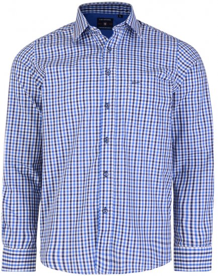 Kam Jeans 6140 Long Sleeve Shirt Navy - Košulje - Muške Košulje Veliki Brojevi