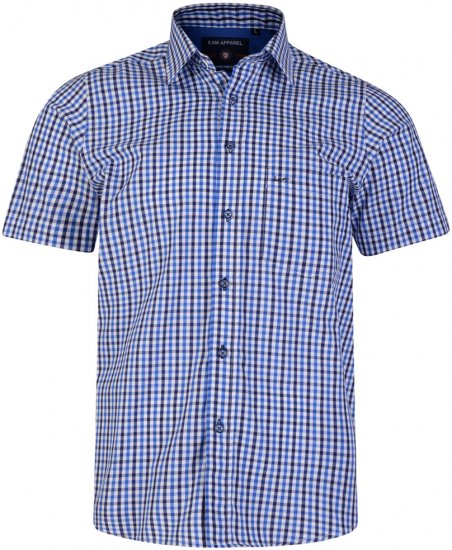 Kam Jeans 6140 Short Sleeve Shirt Navy - Košulje - Muške Košulje Veliki Brojevi