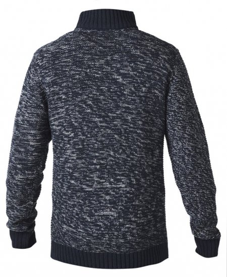 D555 REMINGTON Sweater With Woven Zipper Chest Pocket Navy/Grey - Puloveri & dukserice - Muške Puloveri & dukserice veliki brojevi