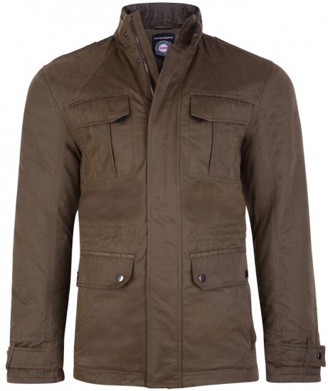Kam Jeans 70 Suede Finish Coat Dark Olive - Jakne - Muške Jakne Veliki Brojevi