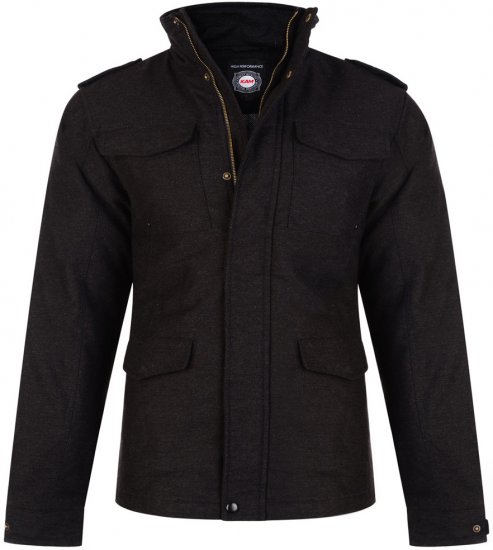 Kam Jeans 69 Moleskin Padded Coat Charcoal - Jakne - Muške Jakne Veliki Brojevi