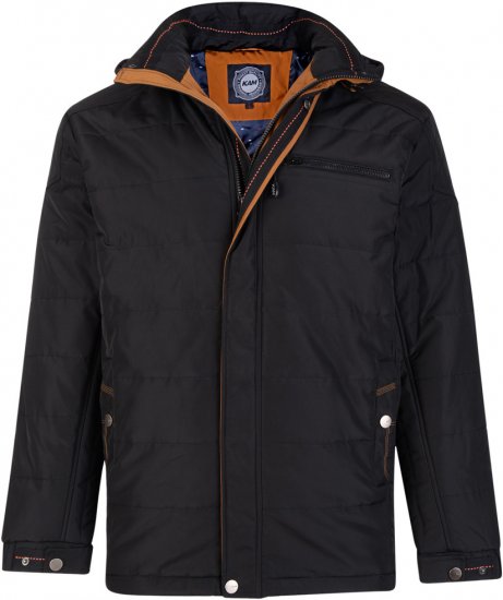 Kam Jeans 65 Padded Jacket Black - Jakne - Muške Jakne Veliki Brojevi
