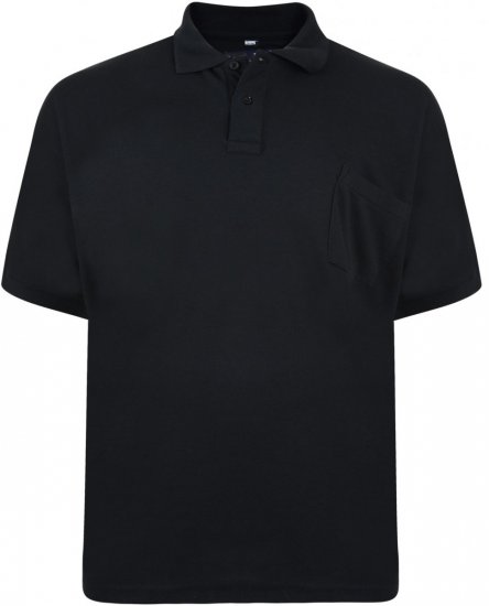 Motley Denim Polo Black - Polo majice - Muške Polo Majice Veliki Brojevi