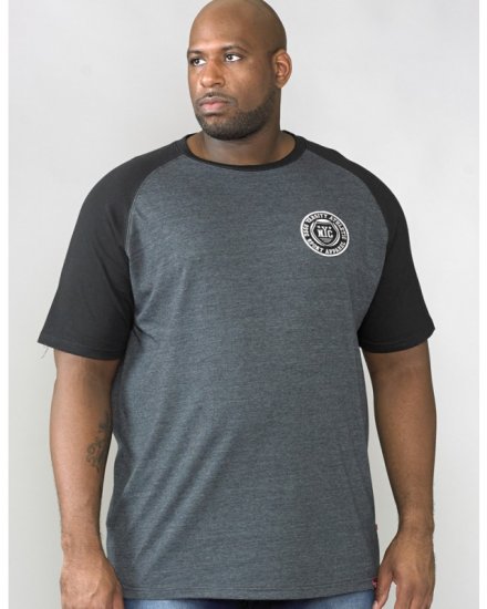 D555 Spencer T-shirt Charcoal - Majice Kratkih Rukava - Muške Majice Kratkih Rukava Veliki Brojevi 