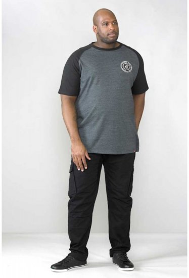 D555 Spencer T-shirt Charcoal - Majice Kratkih Rukava - Muške Majice Kratkih Rukava Veliki Brojevi 