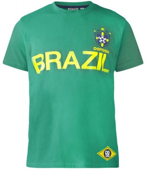 D555 Ricardo T-shirt Green - Majice Kratkih Rukava - Muške Majice Kratkih Rukava Veliki Brojevi 