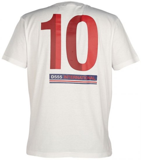 D555 Leon T-shirt White - Majice Kratkih Rukava - Muške Majice Kratkih Rukava Veliki Brojevi 