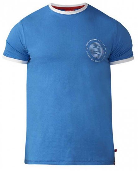 D555 Otis T-shirt Blue - Majice Kratkih Rukava - Muške Majice Kratkih Rukava Veliki Brojevi 
