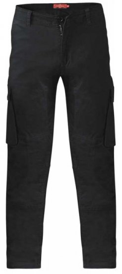 D555 Nelson Stretch Tapered Cargo Pants Black - Traperice & hlače - Muške Traperice i Hlače Veliki Brojevi