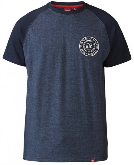 D555 Spencer T-shirt Navy - Majice Kratkih Rukava - Muške Majice Kratkih Rukava Veliki Brojevi 