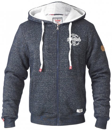 D555 Hulk Fur Lined Zipper Hood Navy - Puloveri & dukserice - Muške Puloveri & dukserice veliki brojevi