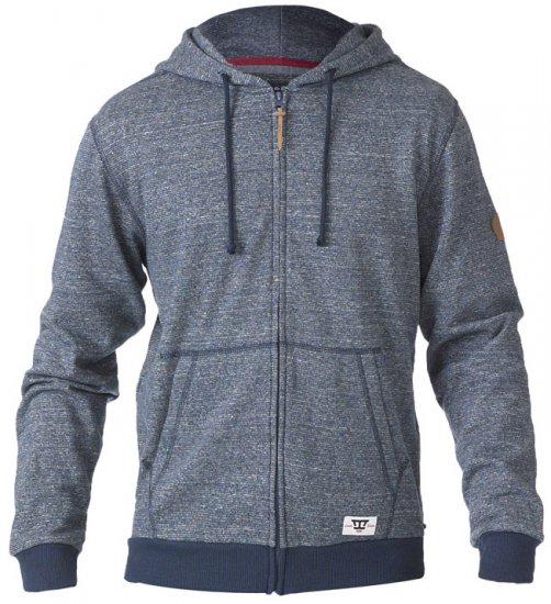 D555 Romney Full Zipper Hoodie Navy - Puloveri & dukserice - Muške Puloveri & dukserice veliki brojevi