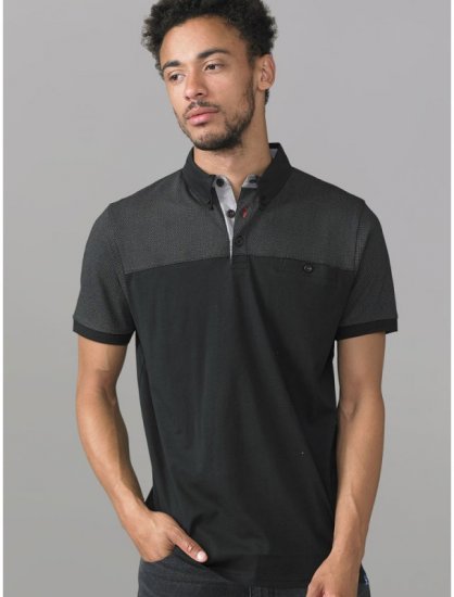 D555 Jauram Polo Black - Polo majice - Muške Polo Majice Veliki Brojevi
