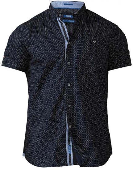 D555 Republic Short Sleeve Shirt Navy - Košulje - Muške Košulje Veliki Brojevi