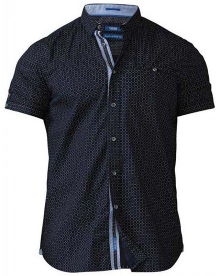 D555 Republic Short Sleeve Shirt Navy - Košulje - Muške Košulje Veliki Brojevi