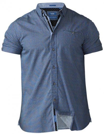 D555 Limburg Short Sleeve Shirt Blue - Košulje - Muške Košulje Veliki Brojevi