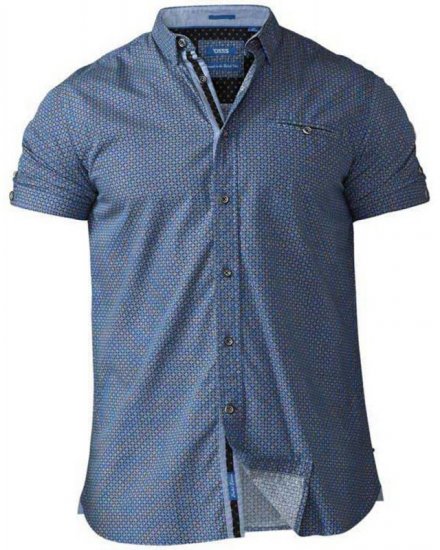 D555 Limburg Short Sleeve Shirt Blue - Košulje - Muške Košulje Veliki Brojevi
