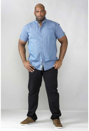 D555 Limburg Short Sleeve Shirt Blue - Košulje - Muške Košulje Veliki Brojevi